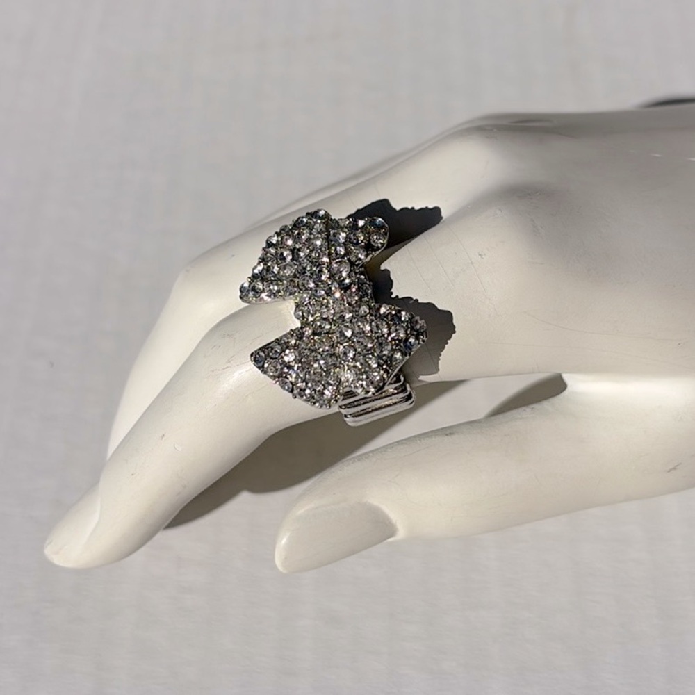 Cookie Lee Silver Crystal Ring